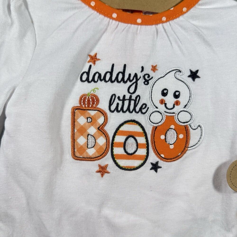 NWT Baby Essentials Halloween Ghost 4PC Outfit Set 6 Months Baby Girl - Picture 3 of 8